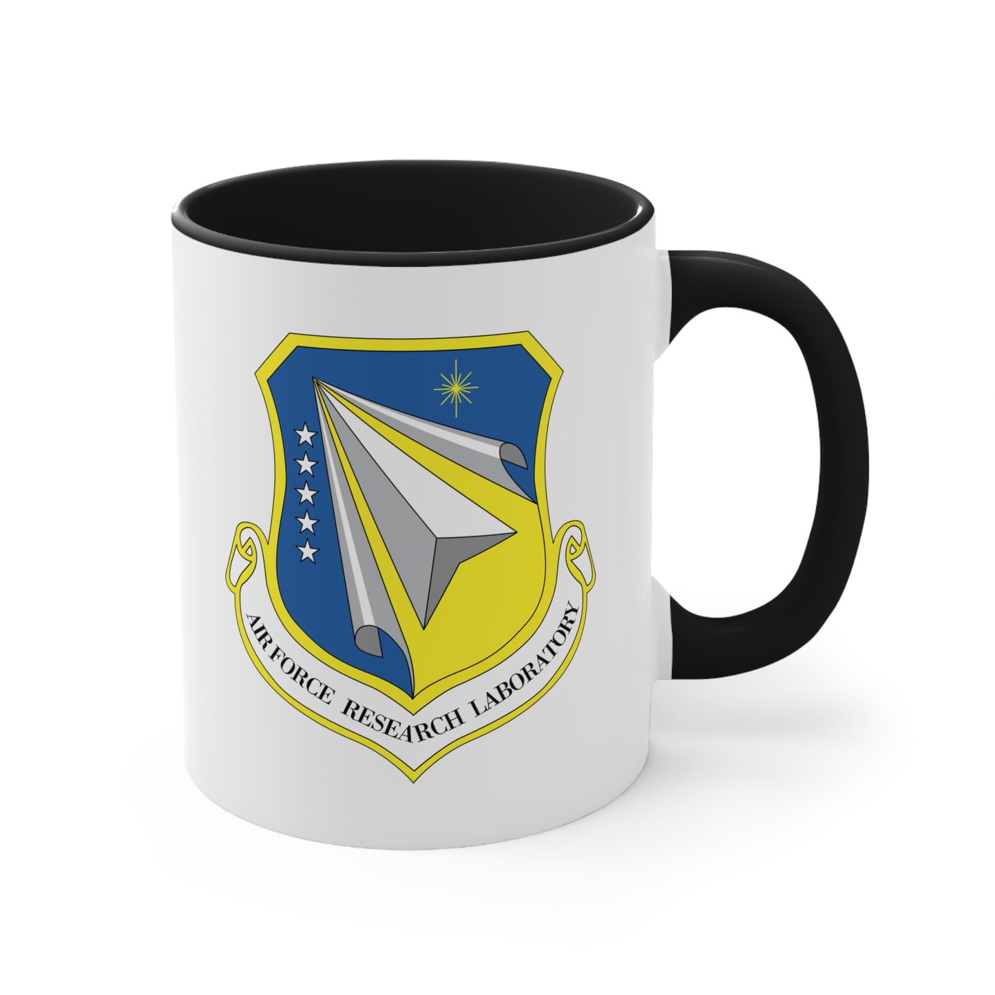 Air Force Research Laboratory - Double Sided Black Accent White Ceramic Coffee Mug 11oz by TheGlassyLass.com