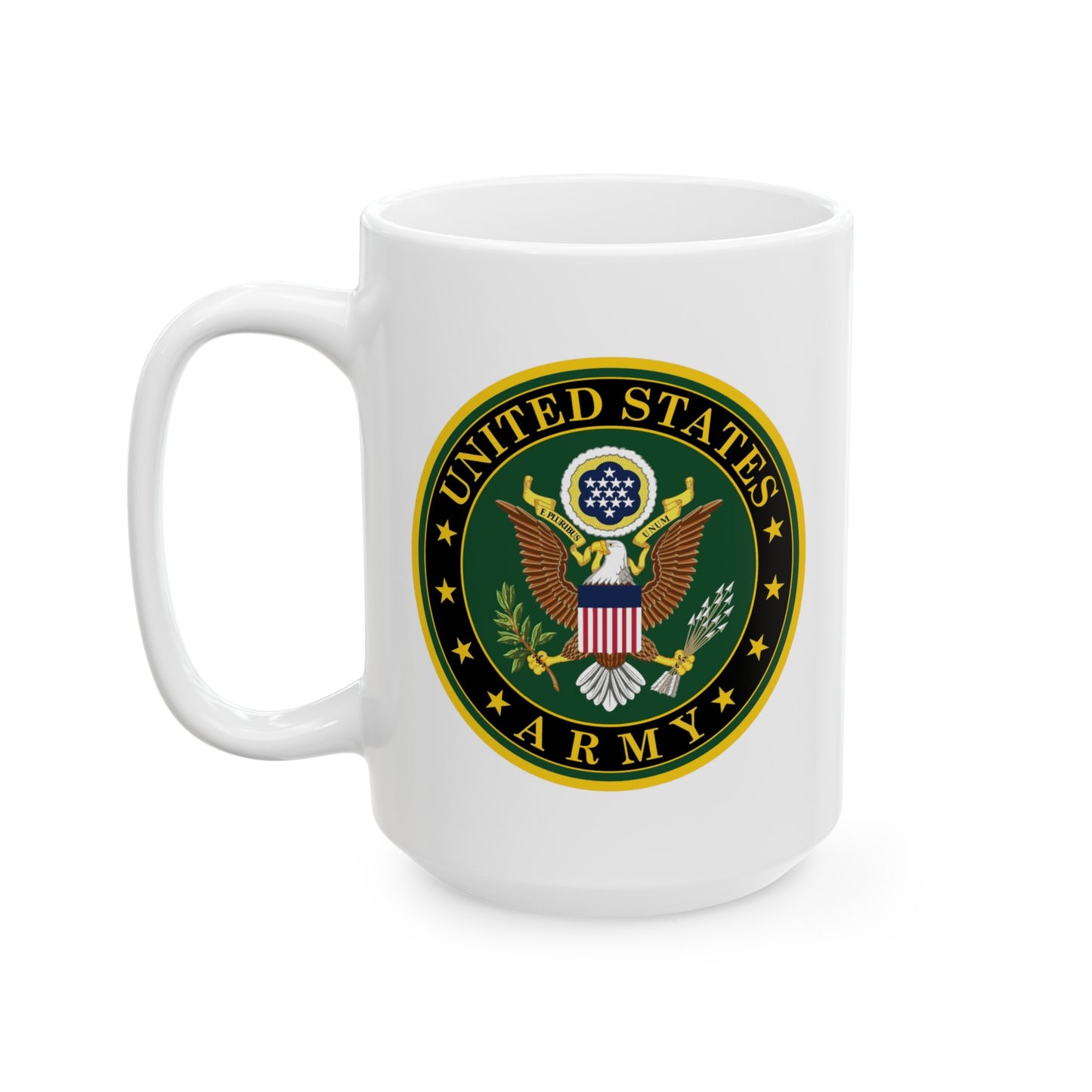 United States Army Seal Coffee Mug - Double Sided White Ceramic 15oz by TheGlassyLass.com