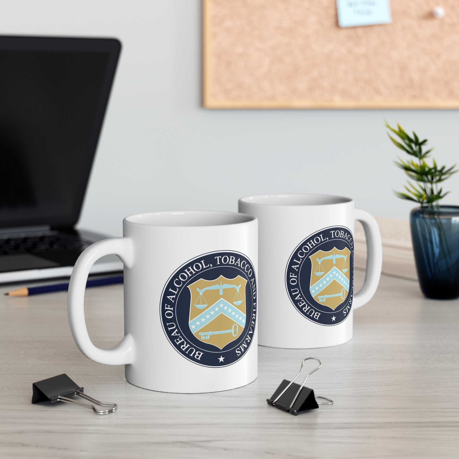 US ATF Seal Coffee Mug - Double Sided White Ceramic 11oz by TheGlassyLass.com