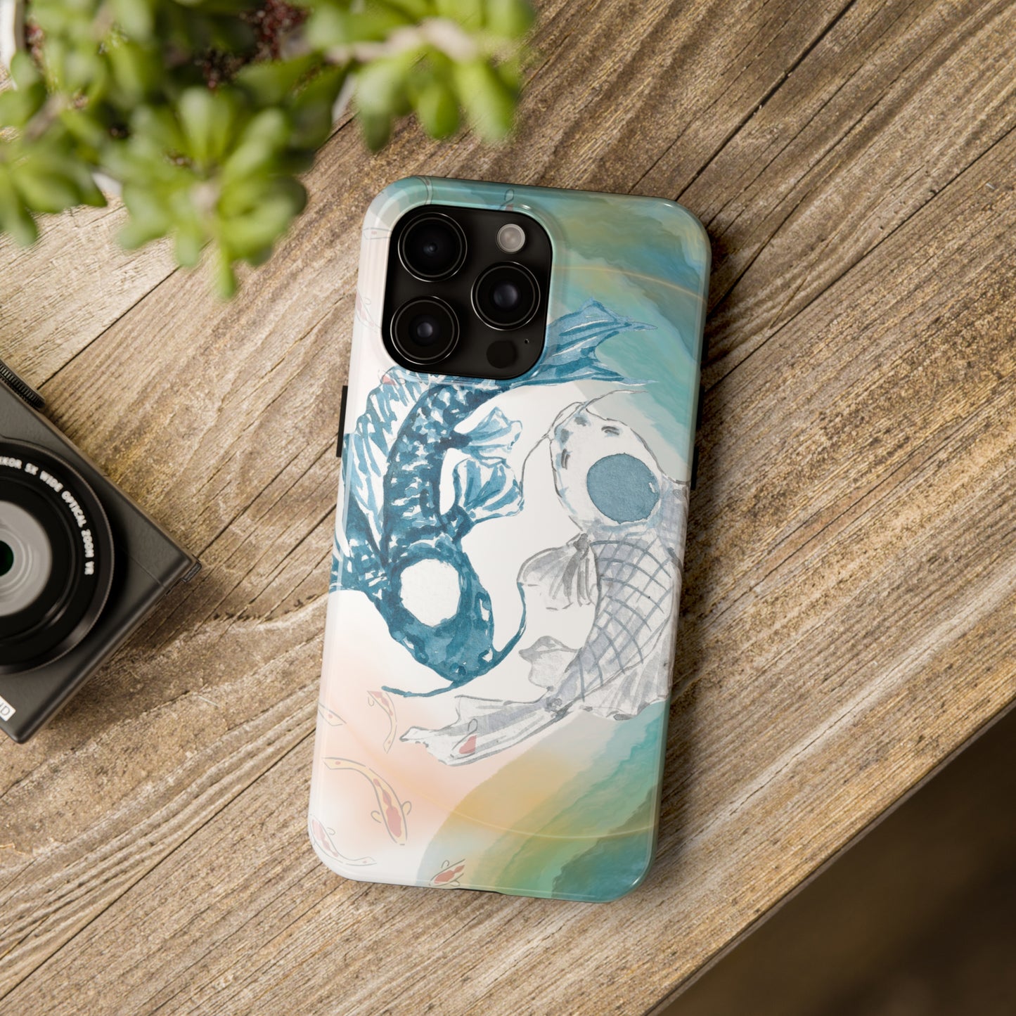 Koi Fish Custom Printed iPhone case by TheGlassyLass.com