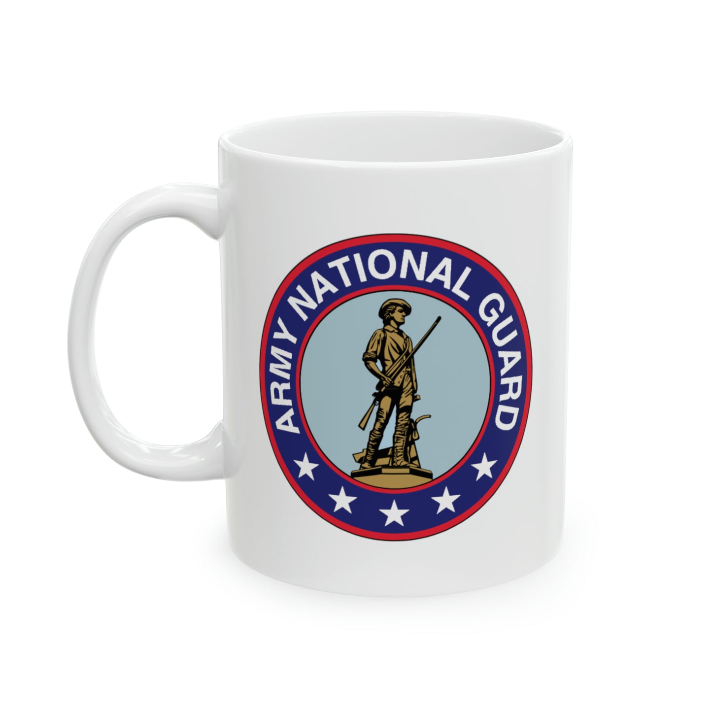 Army National Guard Coffee Mug - Double Sided White Ceramic 11oz by TheGlassyLass.com