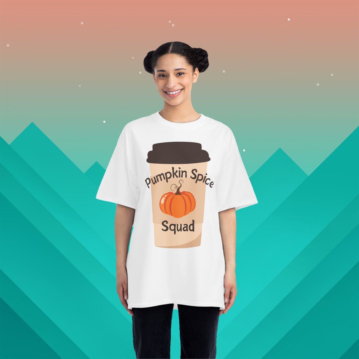 Pumpkin Spice Squad Halloween T-Shirt: (Hanes Beefy-T 100% Preshrunk Cotton Custom Printed by TheGlassyLass.com