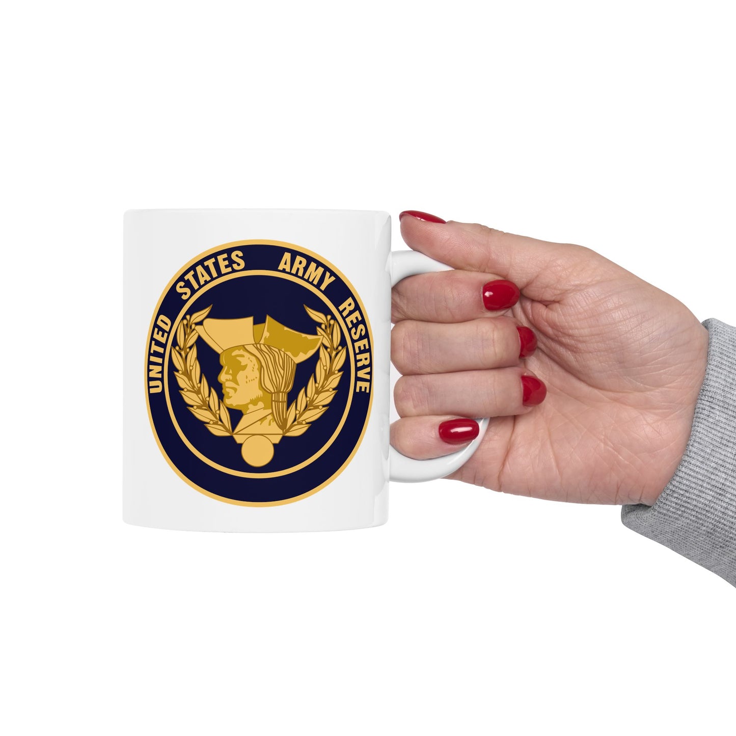 United States Army Reserve Seal - Double Sided White Ceramic Coffee Mug 11oz by TheGlassyLass.com