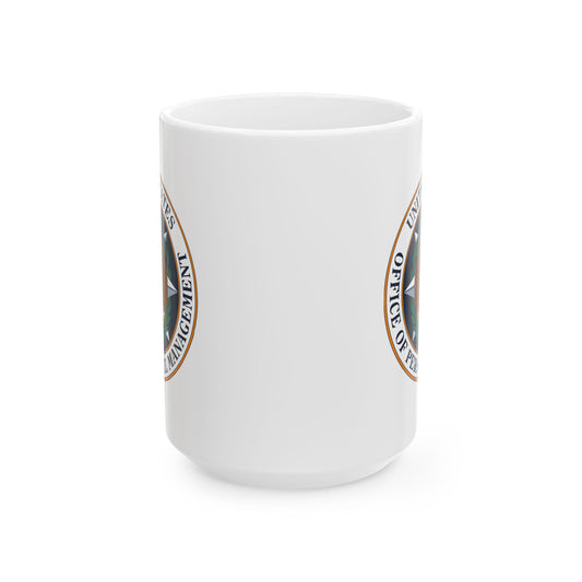 US Office of Personnel Management Coffee Mug - Double Sided Print, White Ceramic, 15oz by TheGlassyLass.com