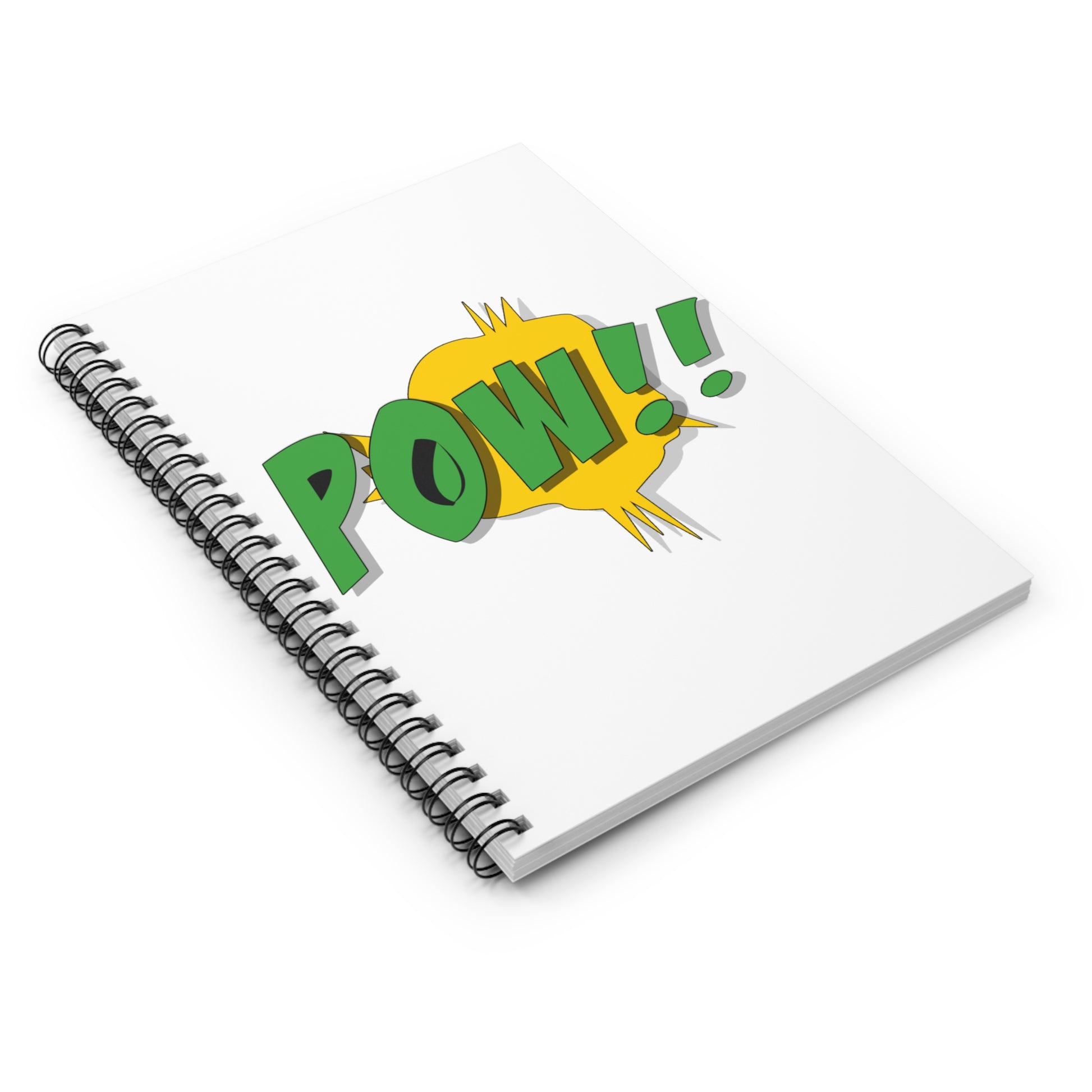Superhero POW: Spiral Notebook - Log Books - Journals - Diaries - and More Custom Printed by TheGlassyLass.com