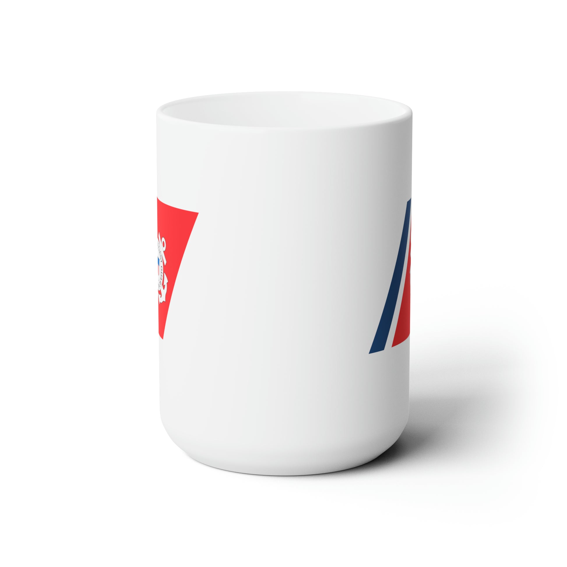Coast Guard Hull Coffee Mug - Double Sided White Ceramic 15oz by TheGlassyLass.com