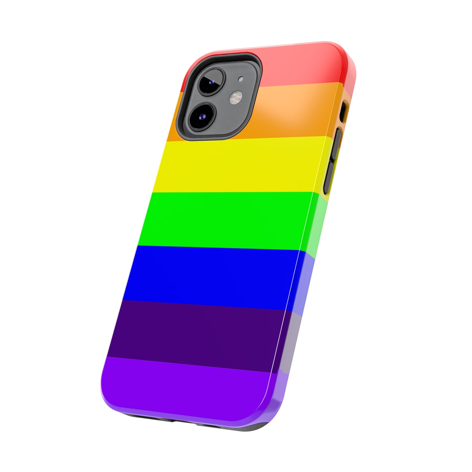 Rainbow Pride Flag Custom Printed iPhone case by TheGlassyLass.com