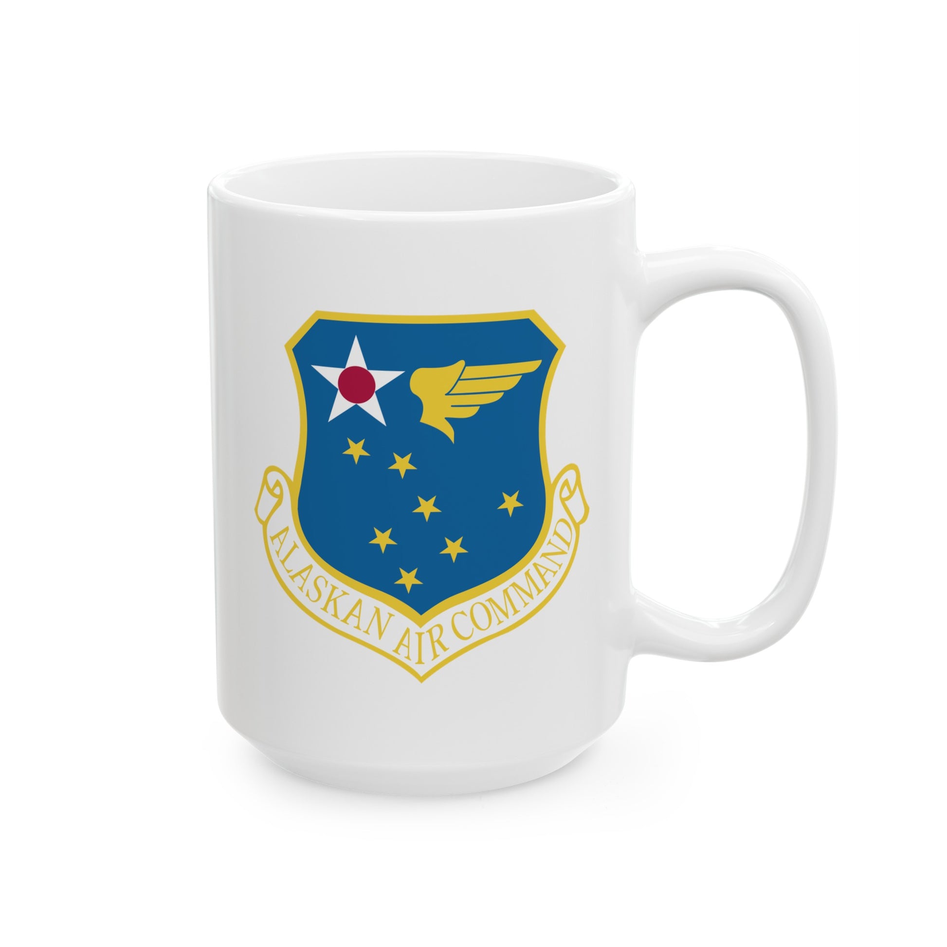 US Air Force Alaskan Air Command - Double Sided White Ceramic Coffee Mug 15oz by TheGlassyLass.com