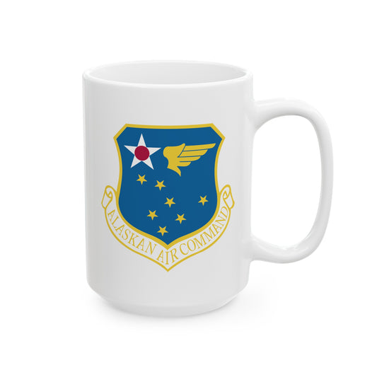 US Air Force Alaskan Air Command - Double Sided White Ceramic Coffee Mug 15oz by TheGlassyLass.com
