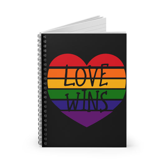 Love Wins: Spiral Notebook - Log Books - Journals - Diaries - and More Custom Printed by TheGlassyLass