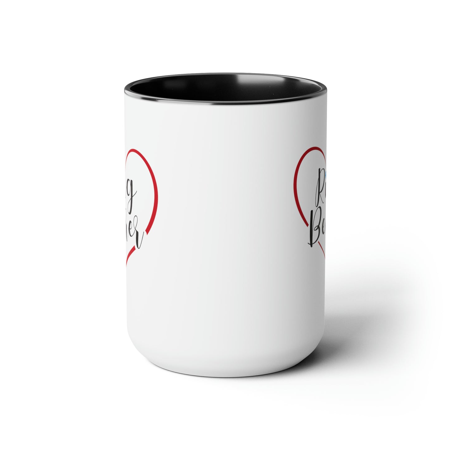 Ring Bearer Cocoa Mug - Double Sided Black Accent Ceramic 15oz by TheGlassyLass.com
