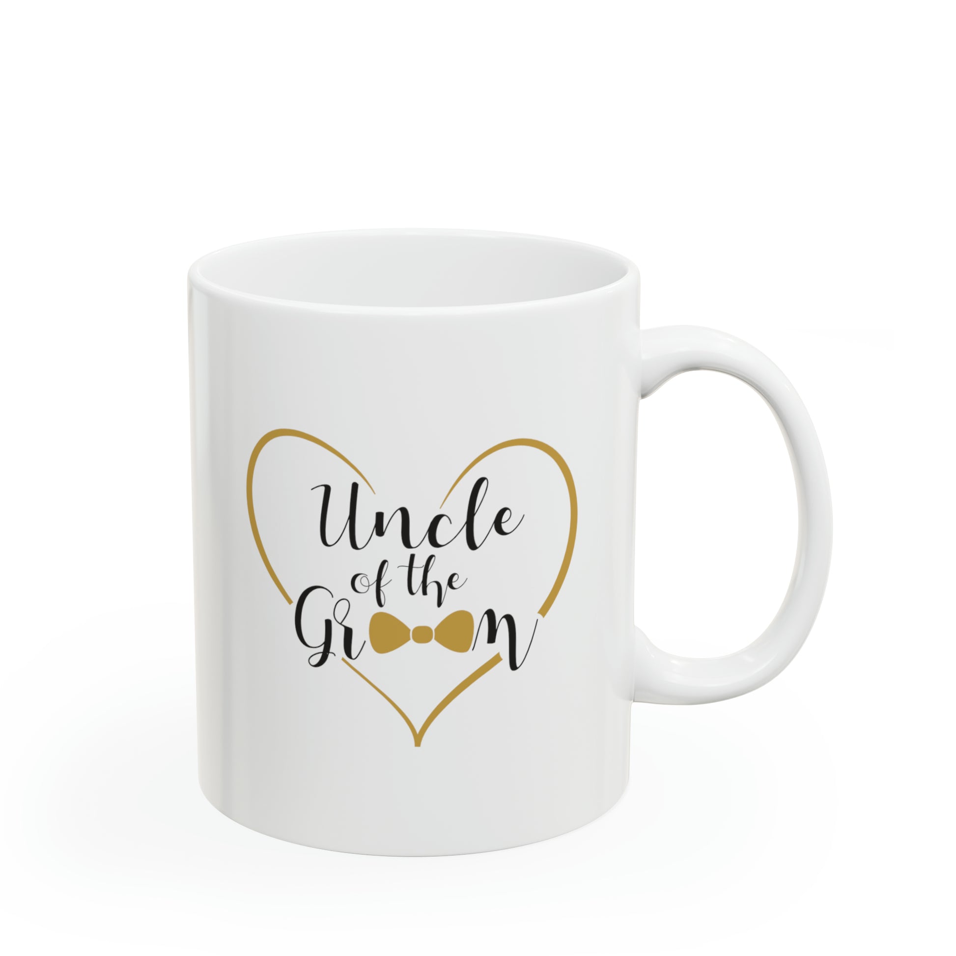 Uncle of the Groom Coffee Mug - Double Sided 11oz White Ceramic by TheGlassyLass.com