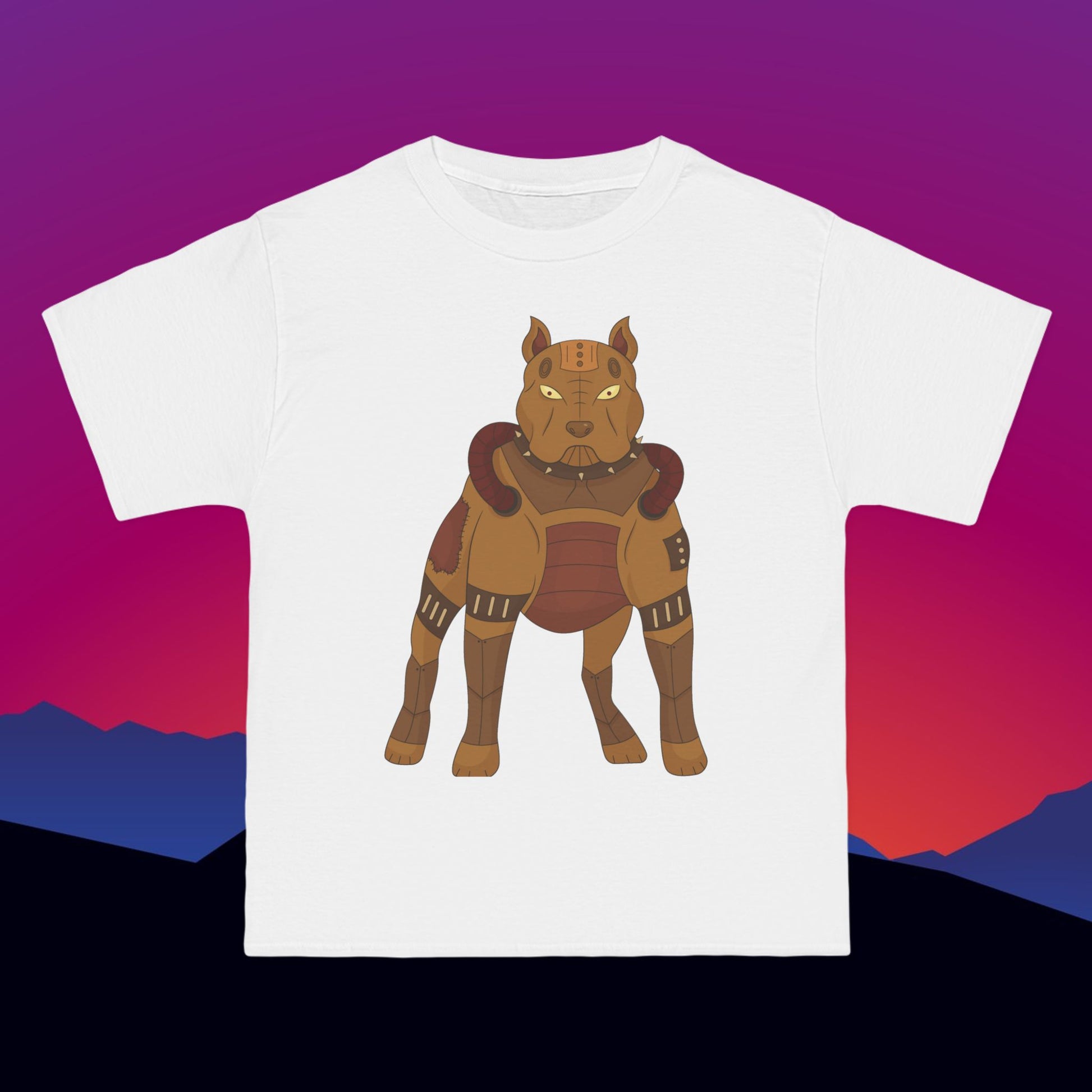 Steampunk Pit Bull T-Shirt: (Hanes Beefy-T 100% Preshrunk Cotton Custom Printed by TheGlassyLass.com