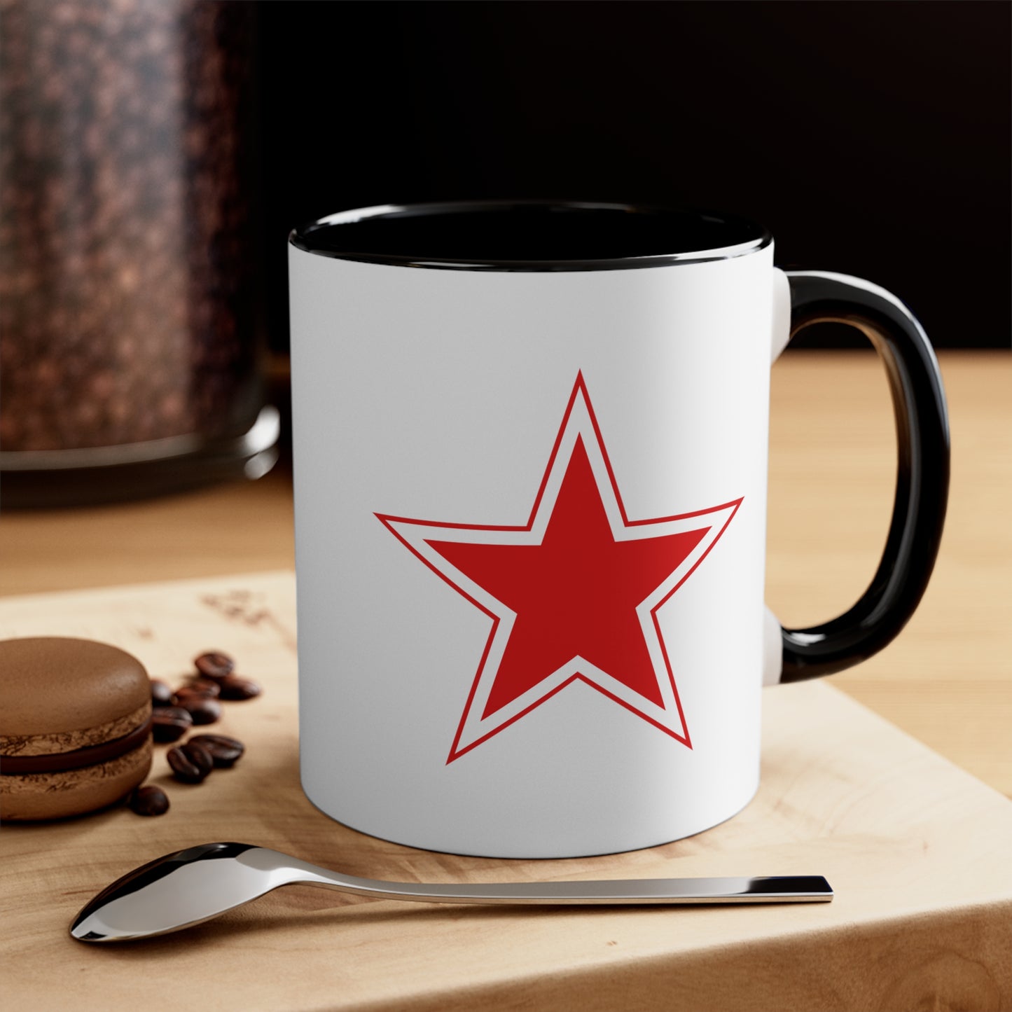 Soviet Union Air Force Roundel Coffee Mug - Double Sided Black Accent Ceramic 11oz - by TheGlassyLass.com