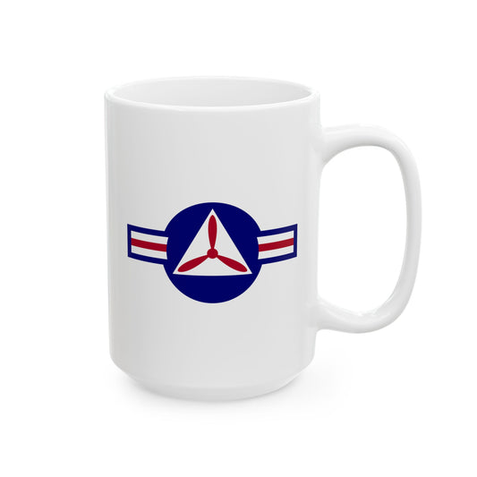 Civil Air Patrol Roundel Coffee Mug - Double Sided Print, White Ceramic, 15oz by TheGlassyLass.com