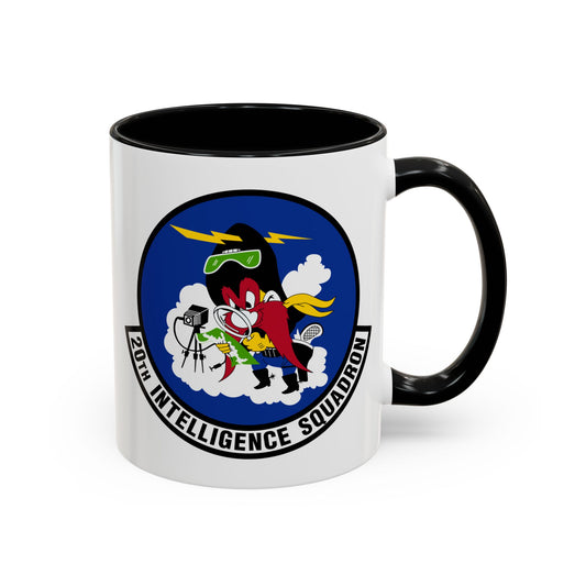 20th Intelligence Squadron Coffee Mug - Double Sided Print, Black Accent White Ceramic, 11oz by TheGlassyLass.com