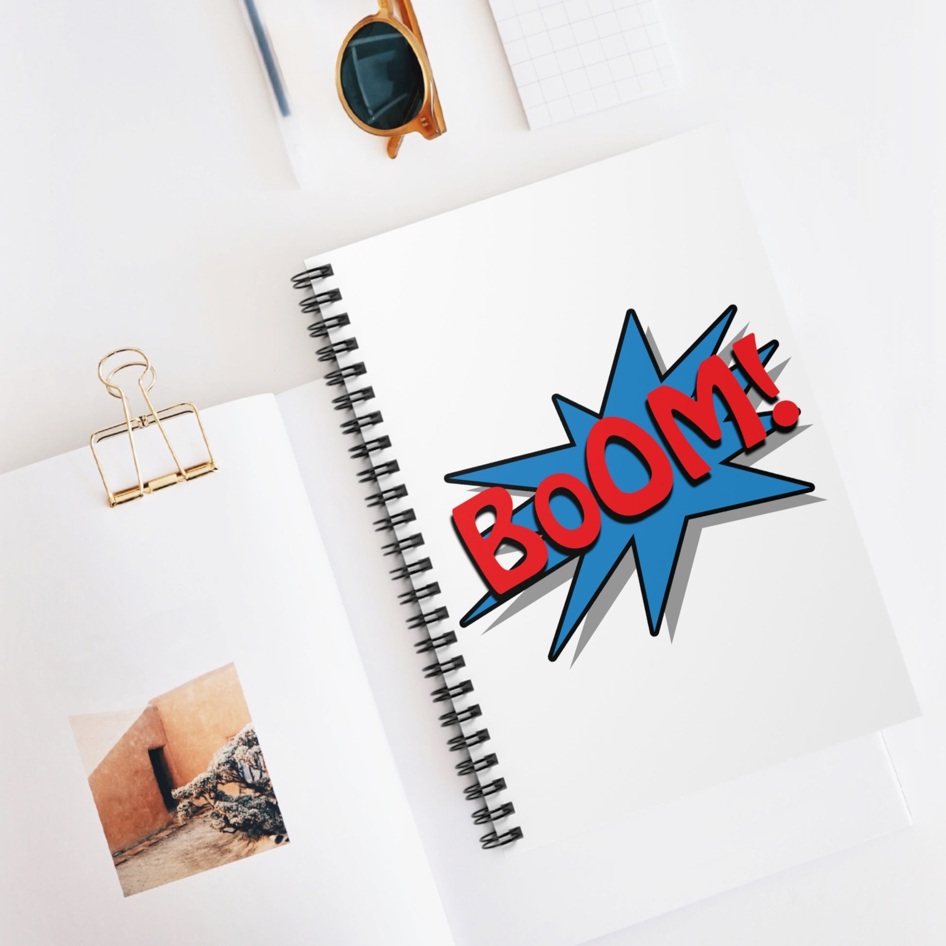 Superhero BOOM: Spiral Notebook - Log Books - Journals - Diaries - and More Custom Printed by TheGlassyLass