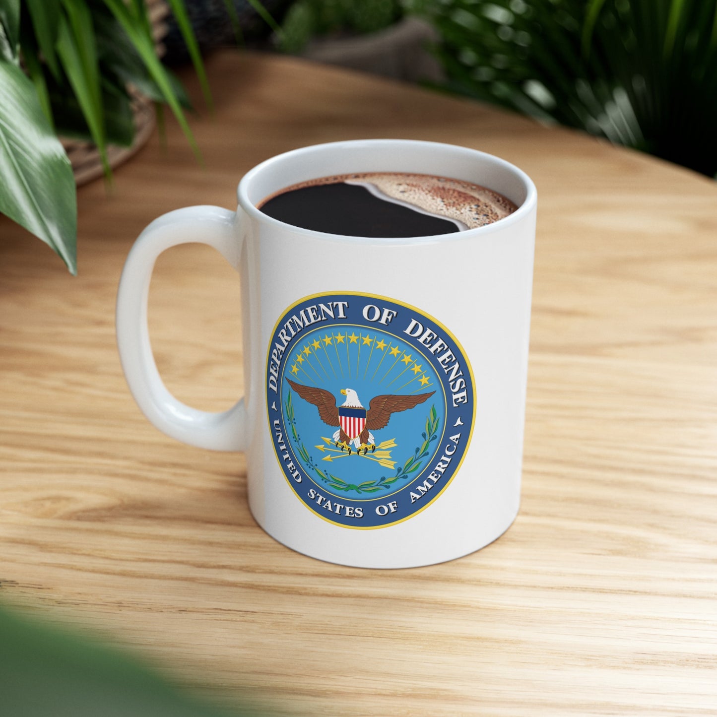 Department of Defense Coffee Mug - Double Sided White Ceramic 11oz by TheGlassyLass
