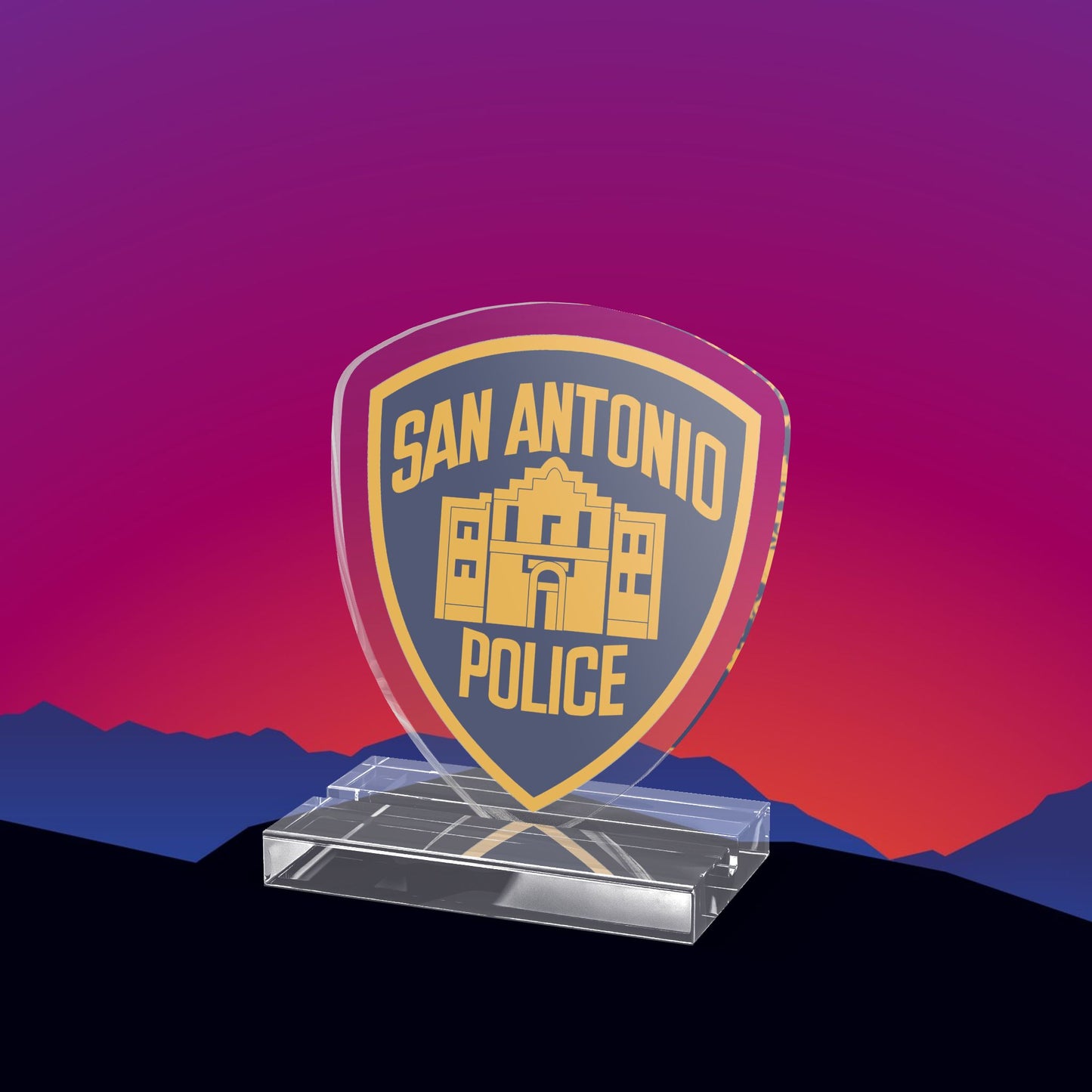 San Antonio Police Acrylic Standee by TheGlassyLass.com