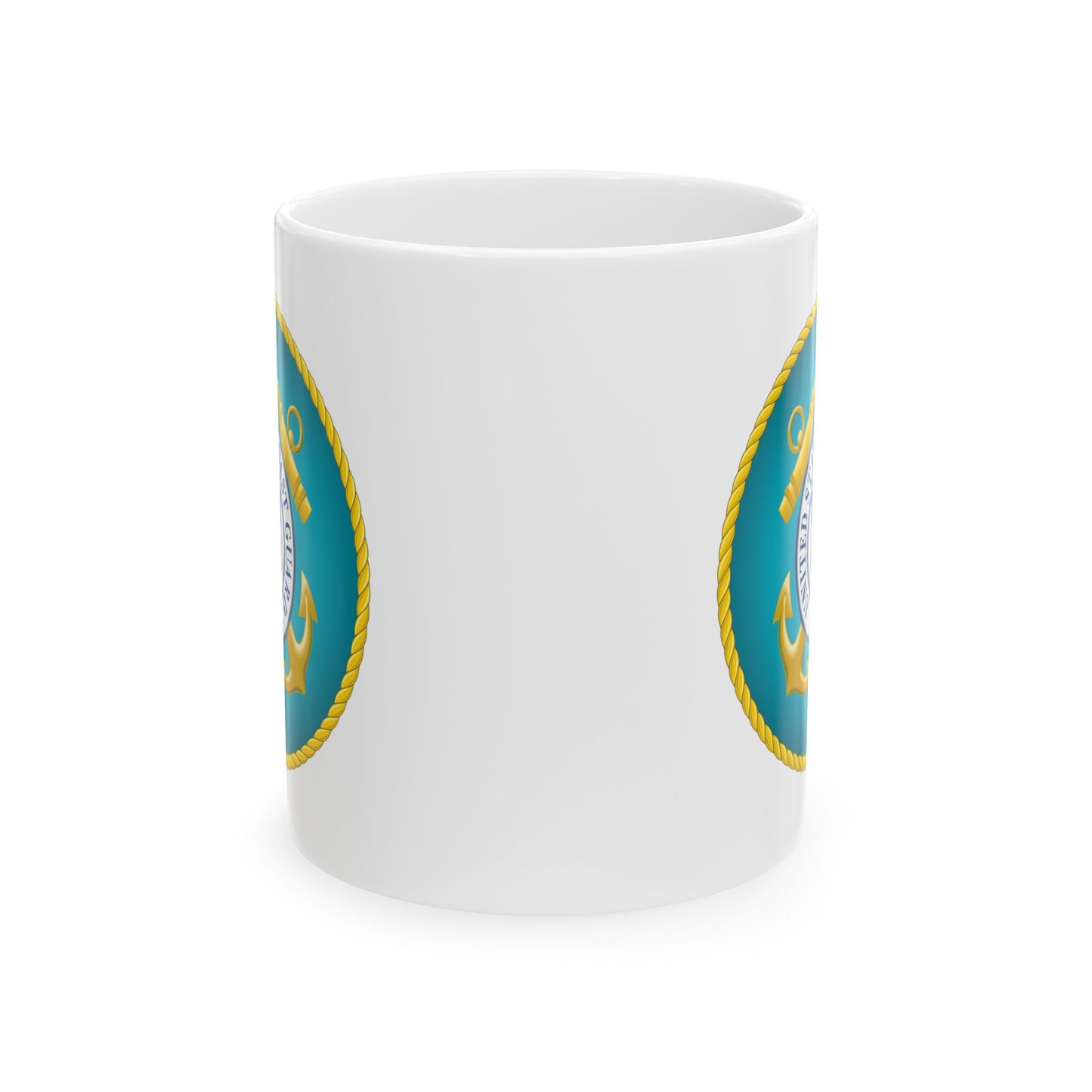 United States Coast Guard Seal Coffee Mug - Double Sided Print, White Ceramic, 11oz by TheGlassyLass.com