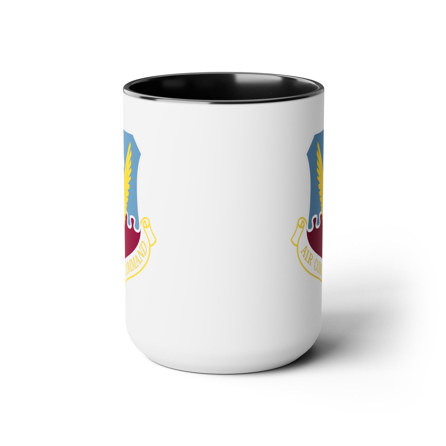 Air Combat Command - Double Sided Black Accent White Ceramic Coffee Mug 15oz by TheGlassyLass.com