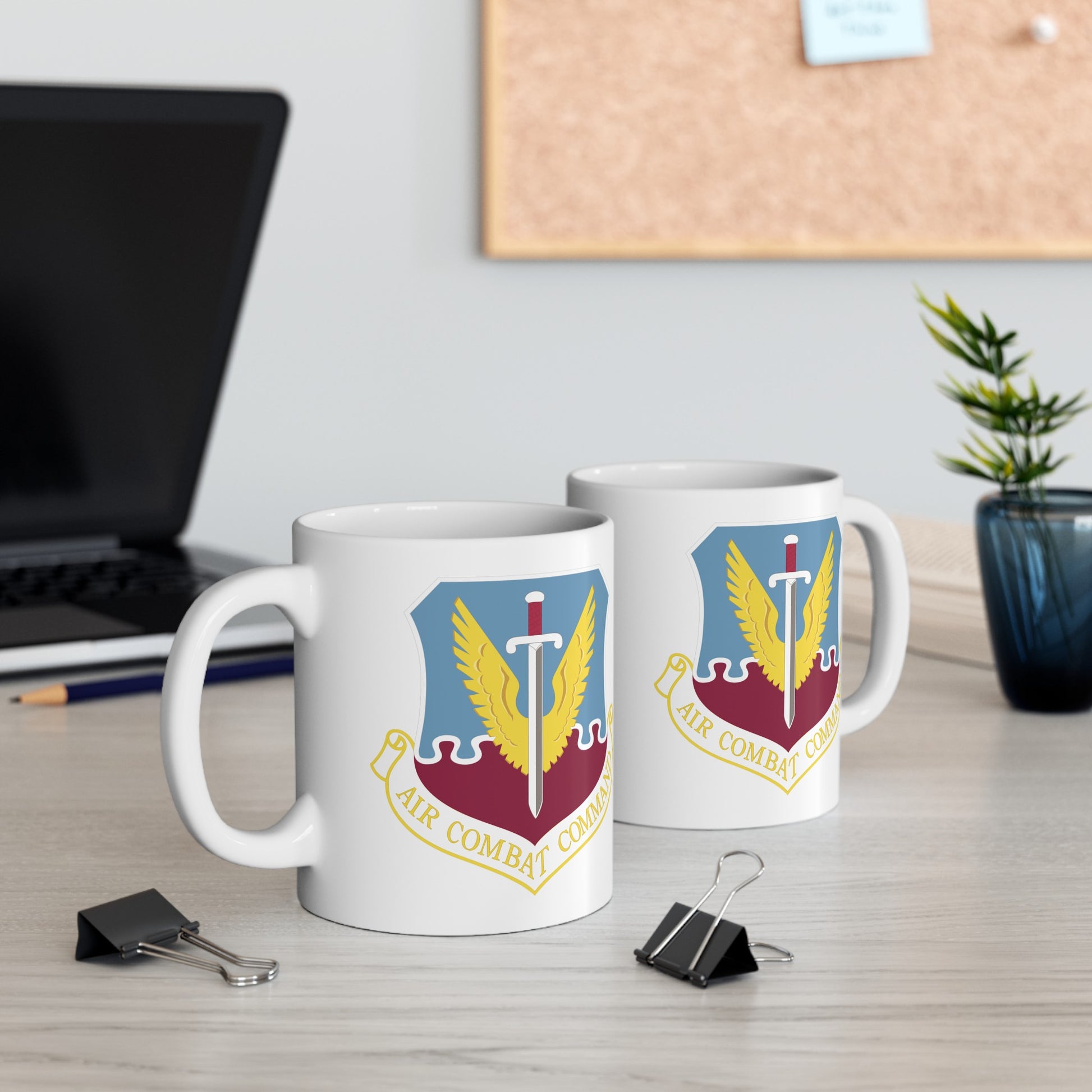 Air Combat Command - Double Sided White Ceramic Coffee Mug 15oz by TheGlassyLass.com