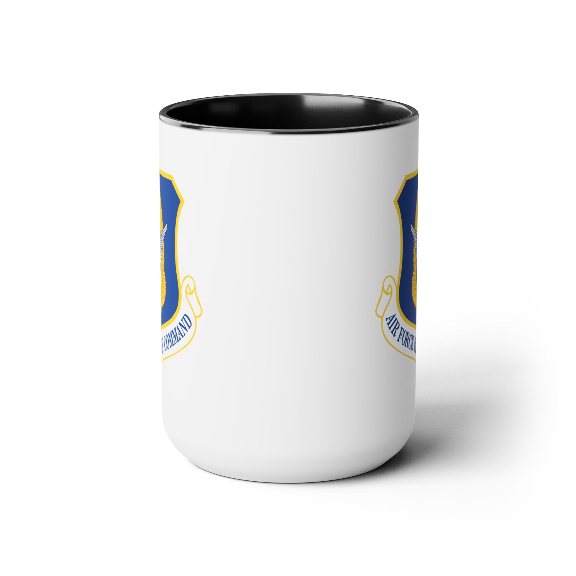 Air Force Reserve Command - Double Sided Black Accent White Ceramic Coffee Mug 15oz by TheGlassyLass.com
