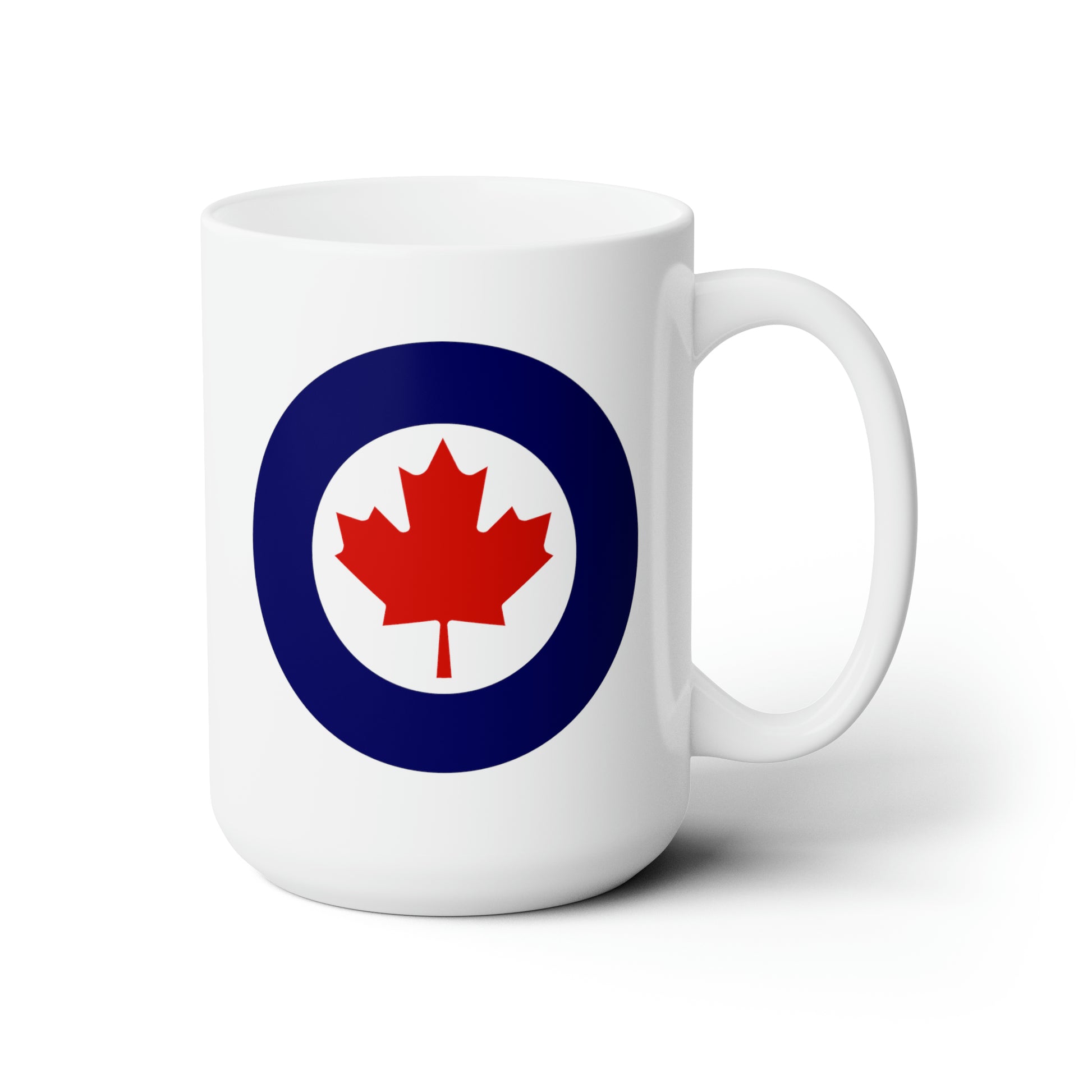 Canadian Air Force Roundel Coffee Mug - Double Sided White Ceramic 15oz - by TheGlassyLass.com