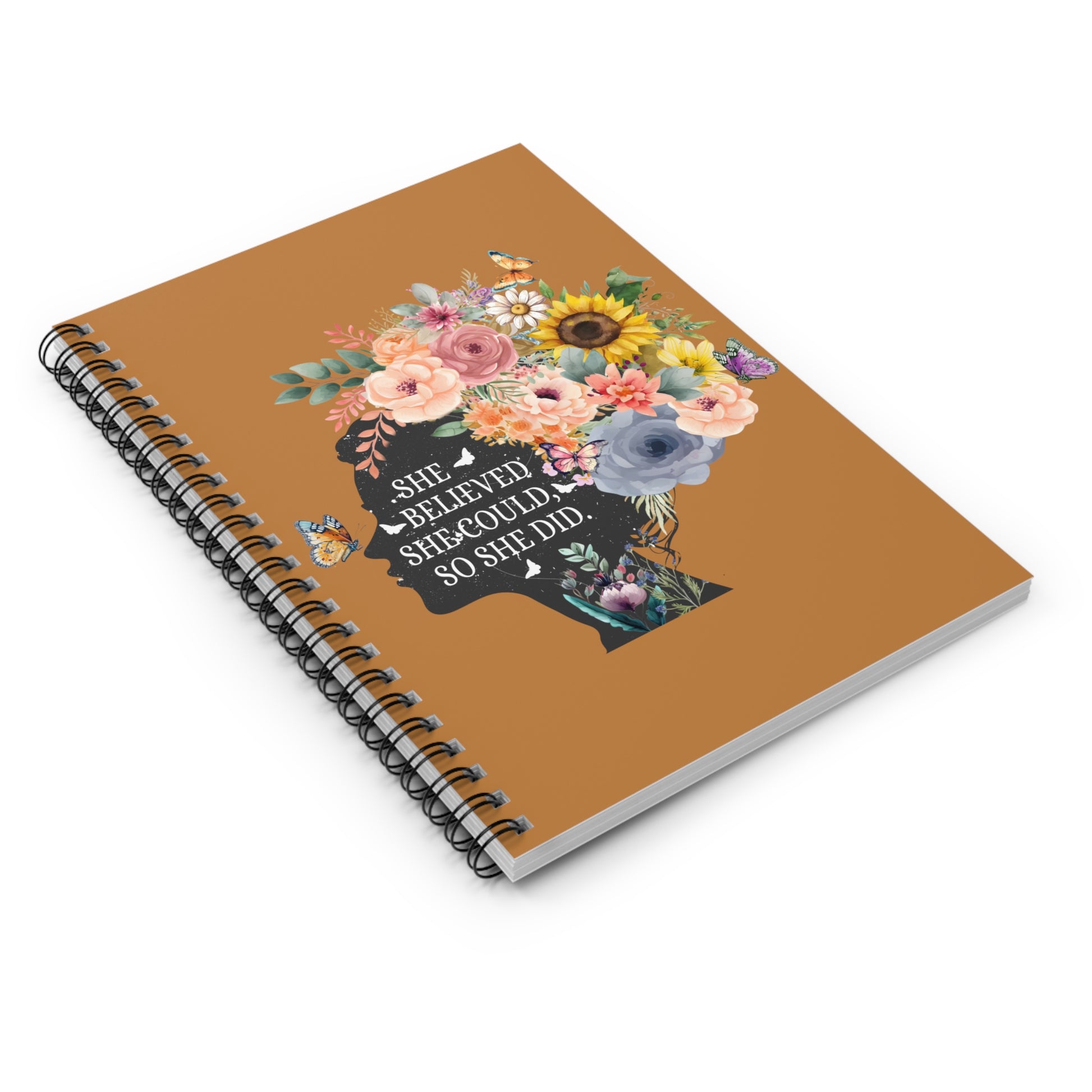 She Believed She Could: Spiral Notebook - Log Books - Journals - Diaries - and More Custom Printed by TheGlassyLass.com