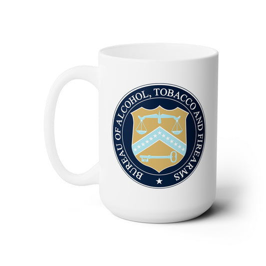 US ATF Seal Coffee Mug - Double Sided White Ceramic 15oz by TheGlassyLass.com