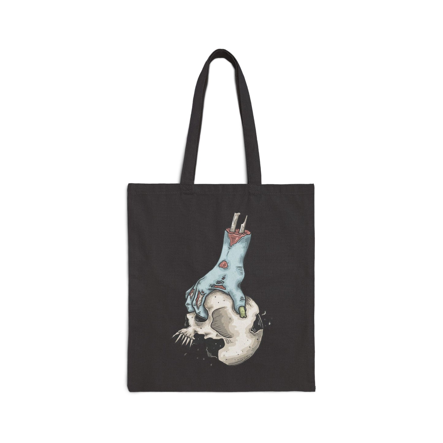 Zombie Bowling Haunted Halloween Tote Bag - Heavyweight 100% Cotton Canvas by TheGlassyLass.com