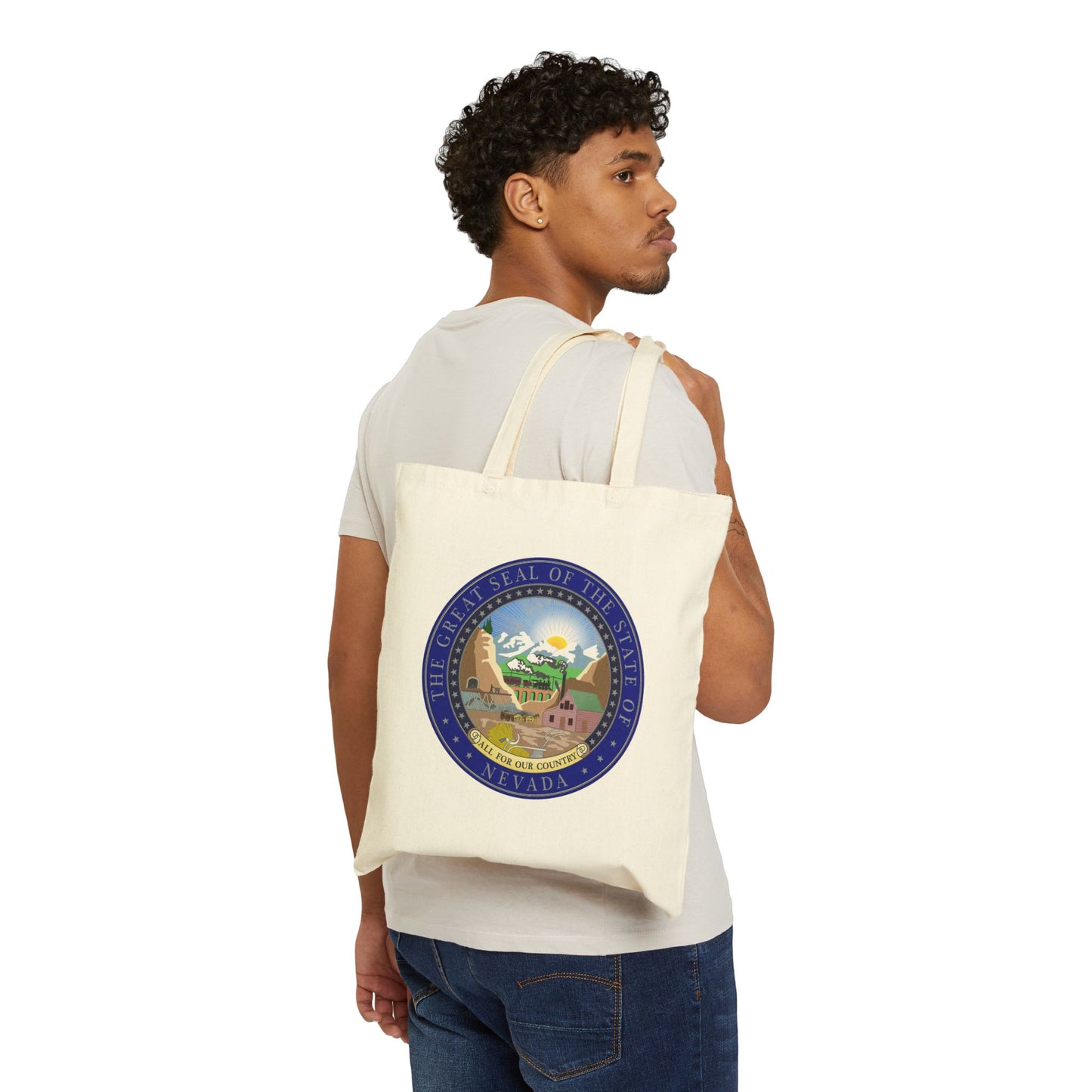 Sate of Nevada Seal Tote Bag - Heavyweight 100% Cotton Canvas by TheGlassyLass.com