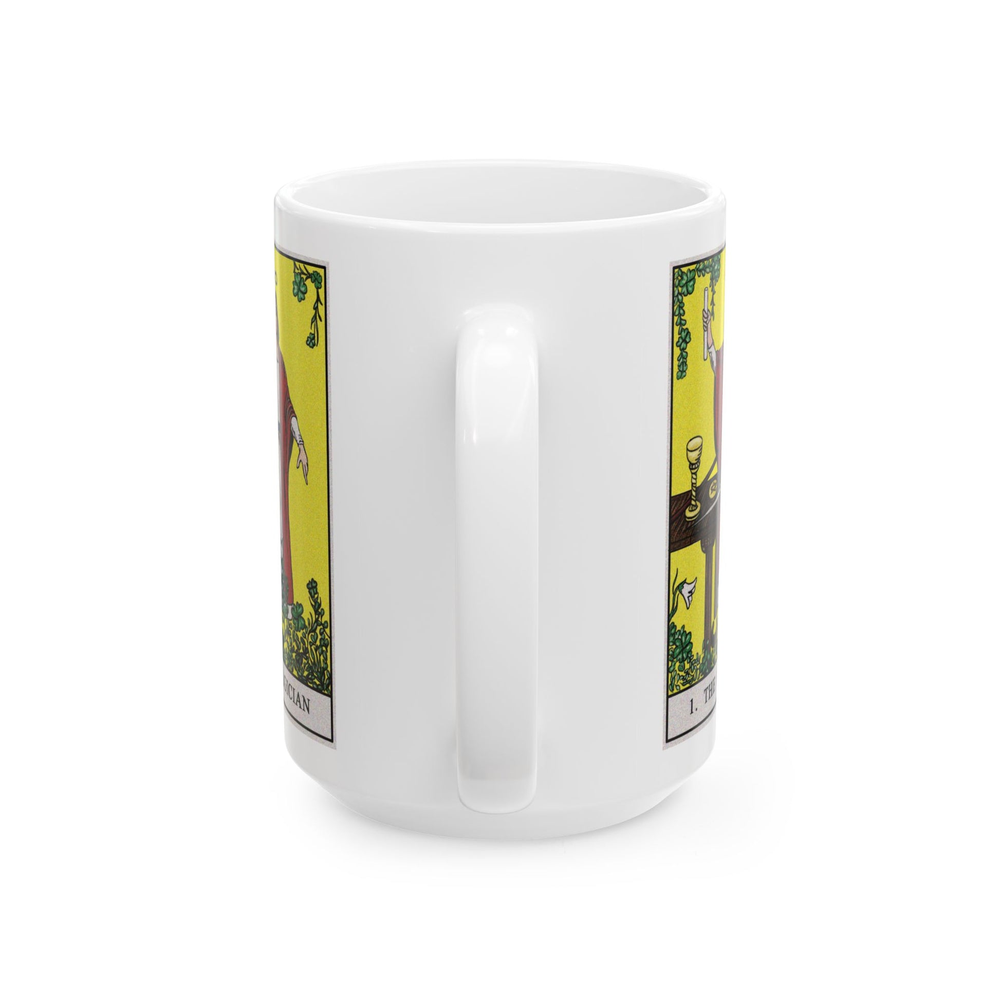 The Magician Tarot Card Coffee Mug - Double Sided White Ceramic 15oz by TheGlassyLass.com