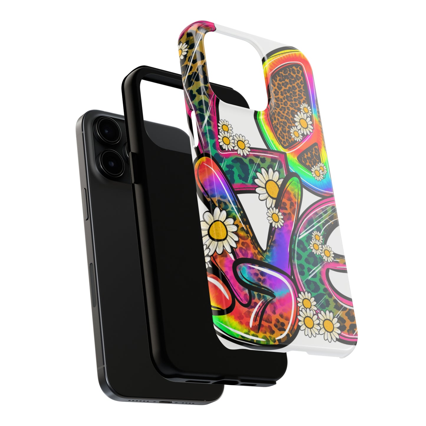 Peace & Love: iPhone Tough Case Design - Wireless Charging - Superior Protection - Original Graphics by TheGlassyLass.com