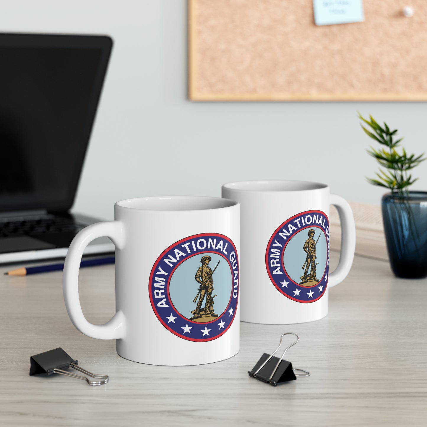 Army National Guard Coffee Mug - Double Sided White Ceramic 11oz by TheGlassyLass.com