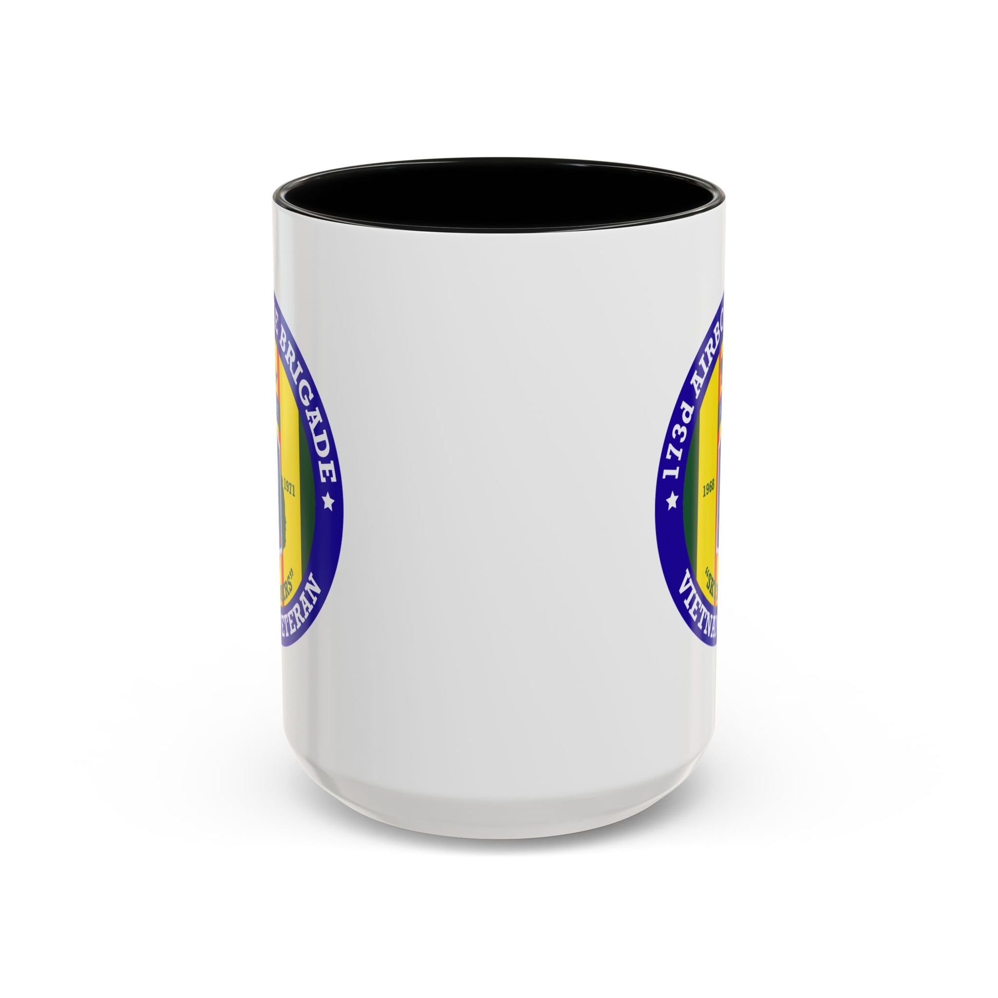 173rd Airborne Brigade Seal Coffee Mug - Double Sided Print, Black Accent White Ceramic, 15oz by TheGlassyLass.com