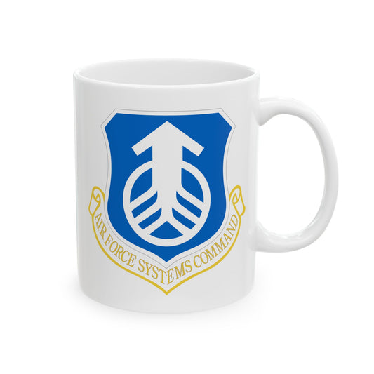 US Air Force Systems Command Seal Coffee Mug - Double Sided Print, White Ceramic, 11oz by TheGlassyLass.com