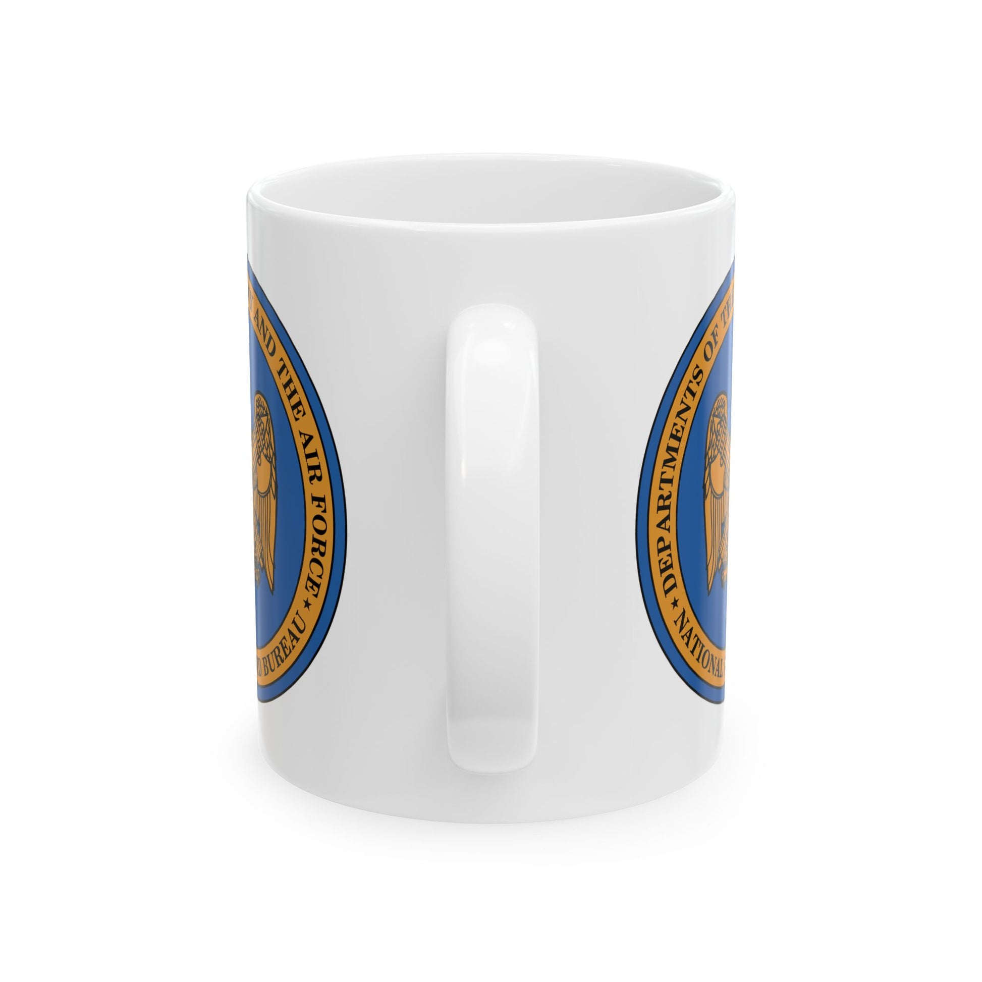 National Guard Bureau Seal Coffee Mug - Double Sided Print, White Ceramic, 11oz by TheGlassyLass.com