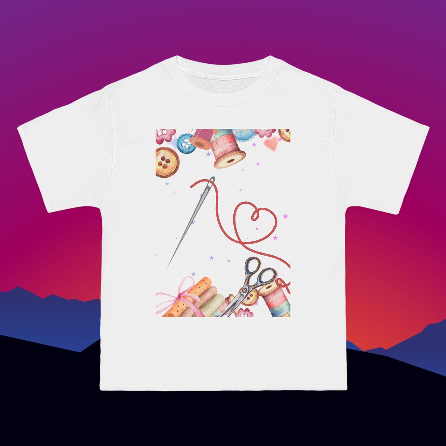Seamstress Love T-Shirt: (Hanes Beefy-T 100% Preshrunk Cotton Custom Printed by TheGlassyLass.com