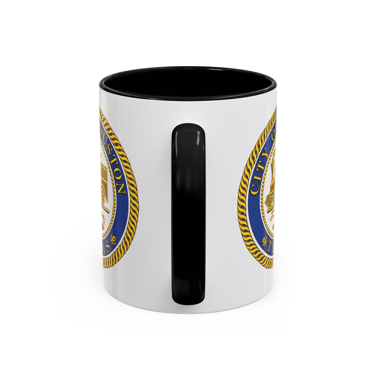 City of Houston Coffee Mug - Double Sided Print, White Ceramic, 11oz by TheGlassyLass.com