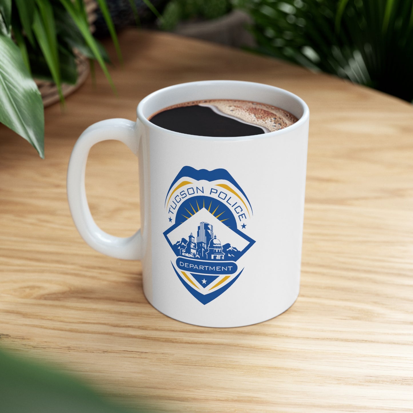Tucson Police Coffee Mug - Double Sided White Ceramic 11oz by TheGlassyLass.com