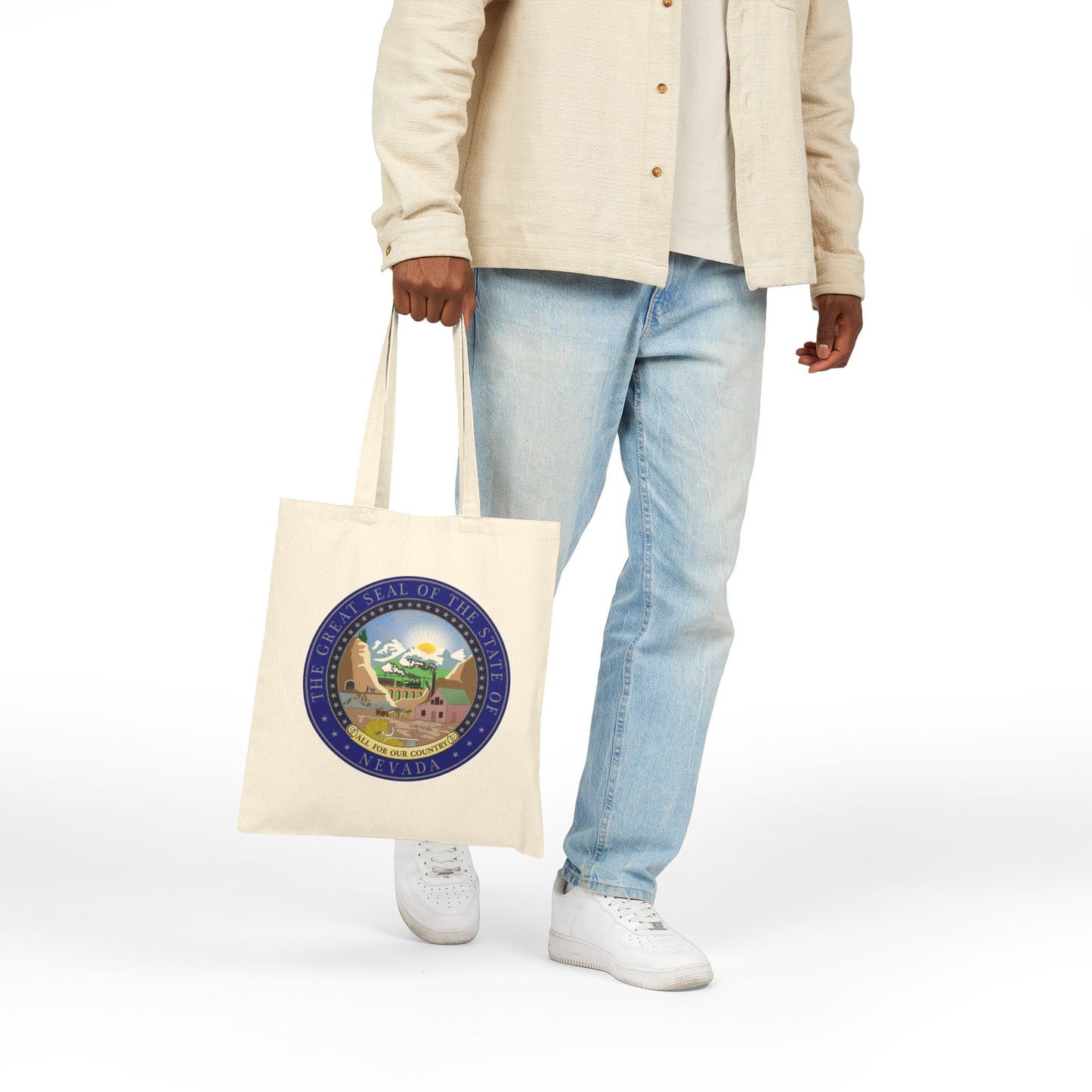 Sate of Nevada Seal Tote Bag - Heavyweight 100% Cotton Canvas by TheGlassyLass.com