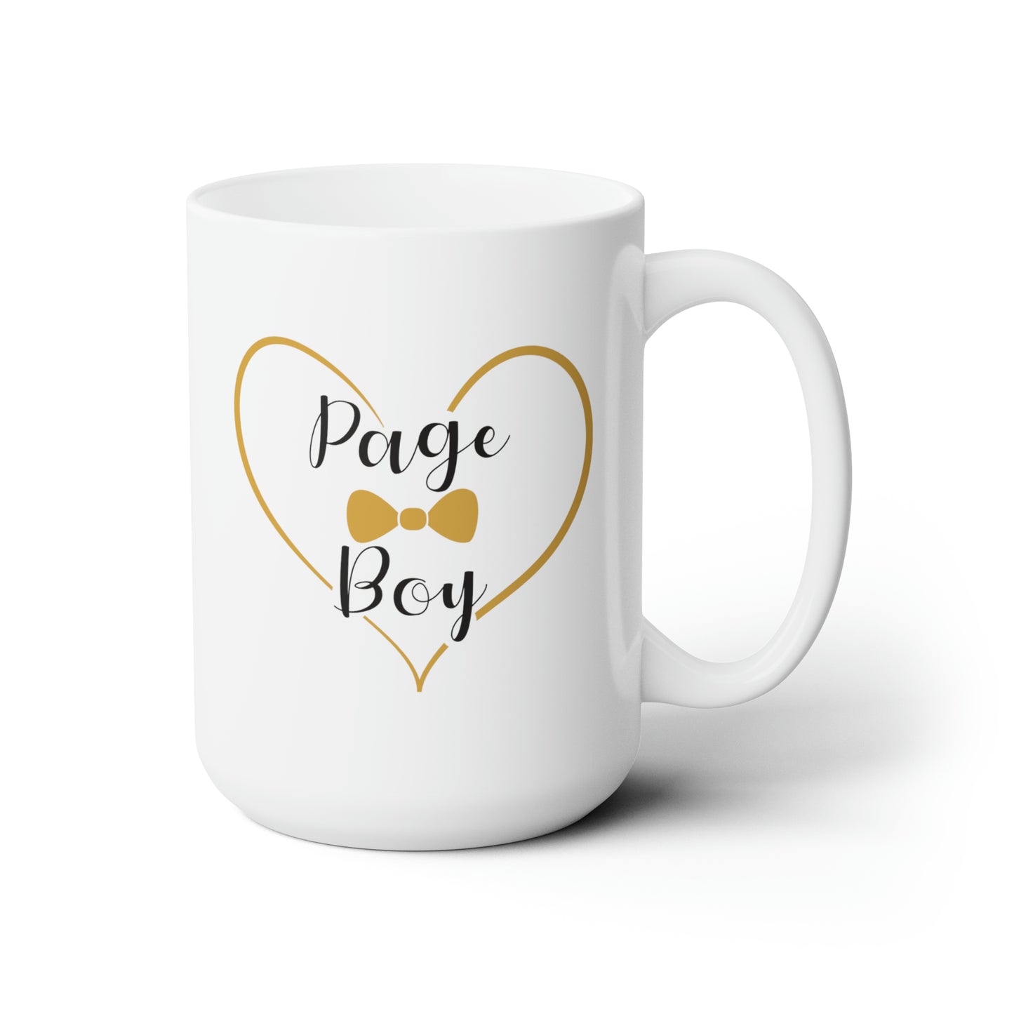 Page Boy Cocoa Mug - Double Sided White Ceramic 15oz - by TheGlassyLass.com