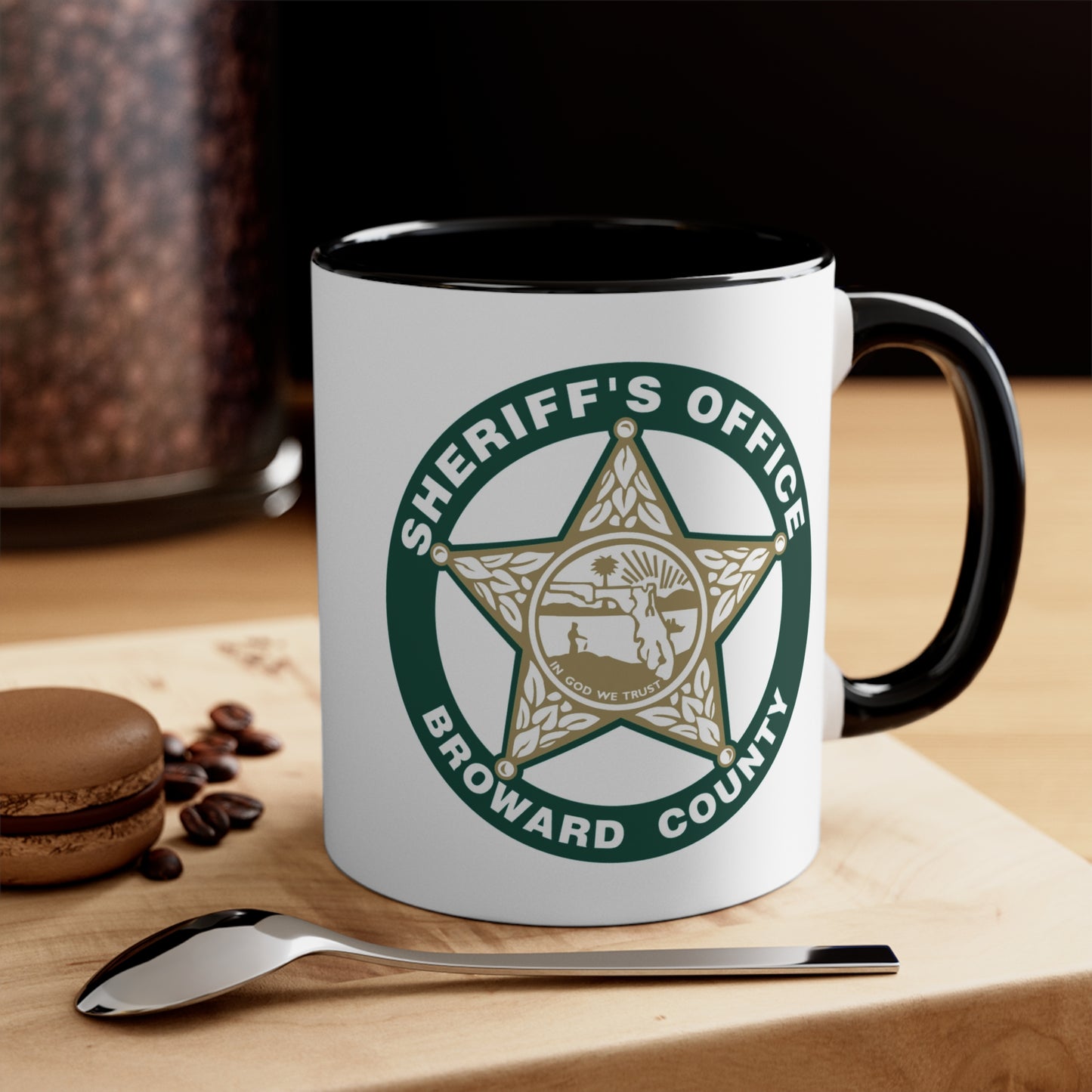Broward County Sheriff Coffee Mug - Double Sided White Ceramic 11oz by TheGlassyLass.com