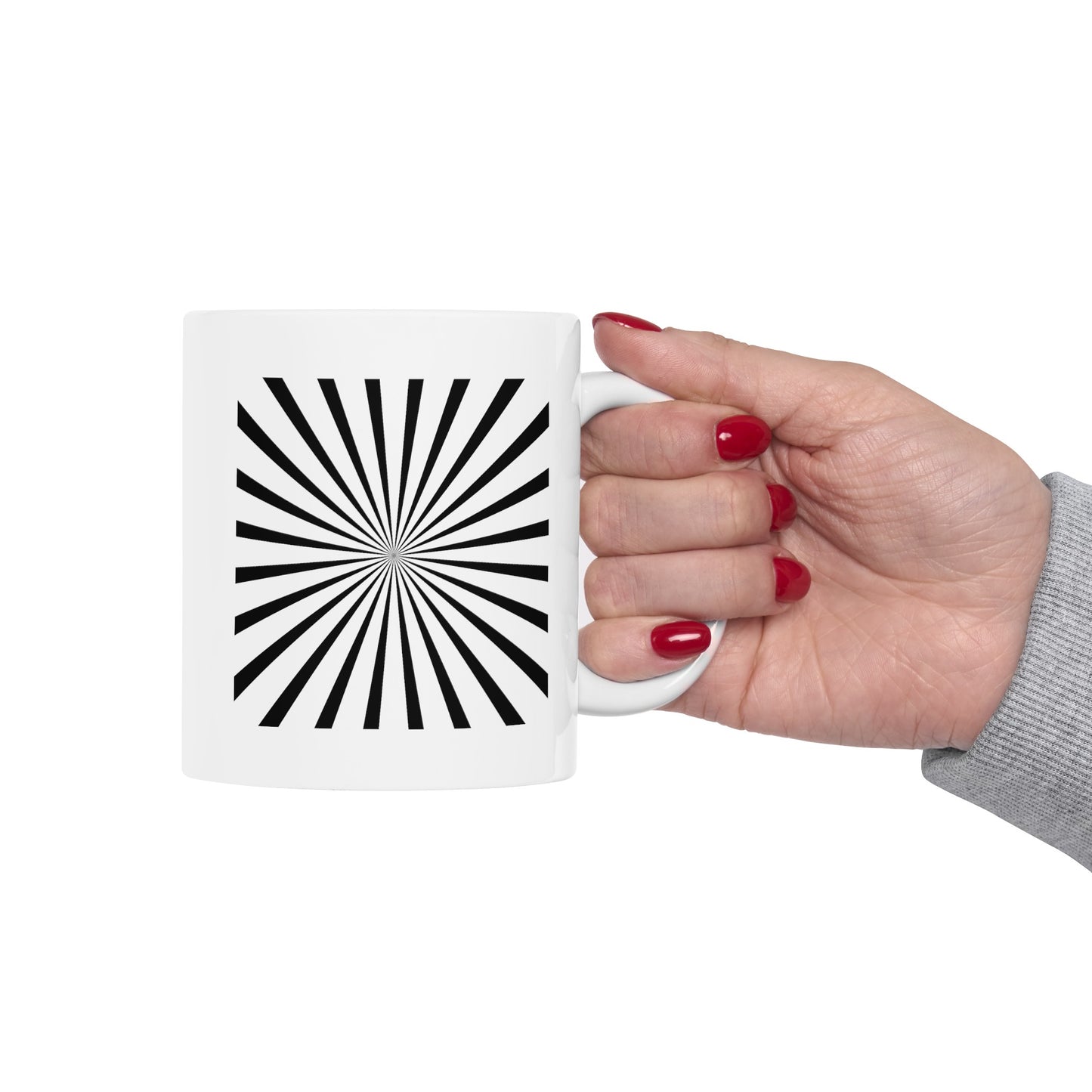 Hypnotize Coffee Mug - Double Sided White Ceramic 11oz by TheGlassyLass.com