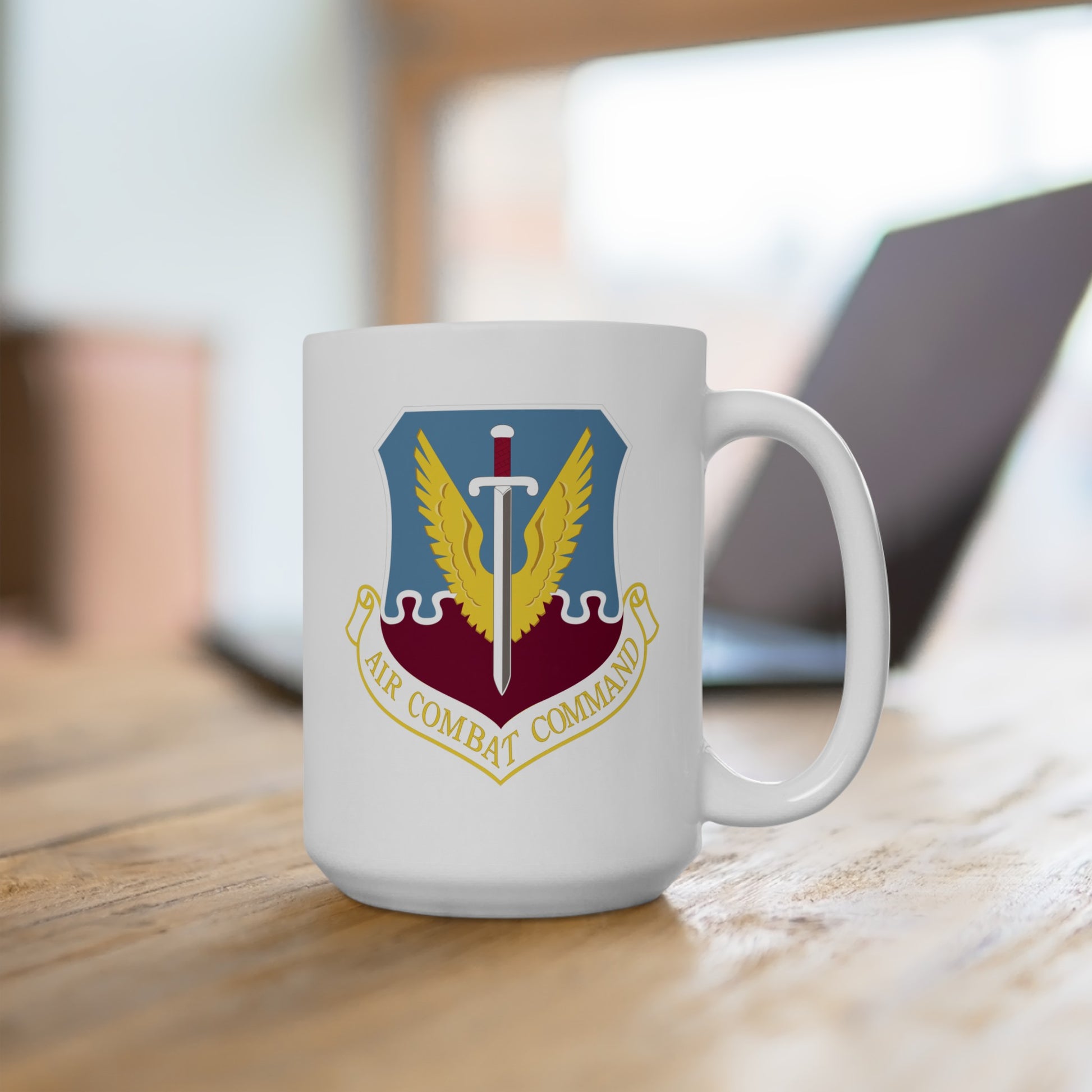 Air Combat Command - Double Sided White Ceramic Coffee Mug 15oz by TheGlassyLass.com