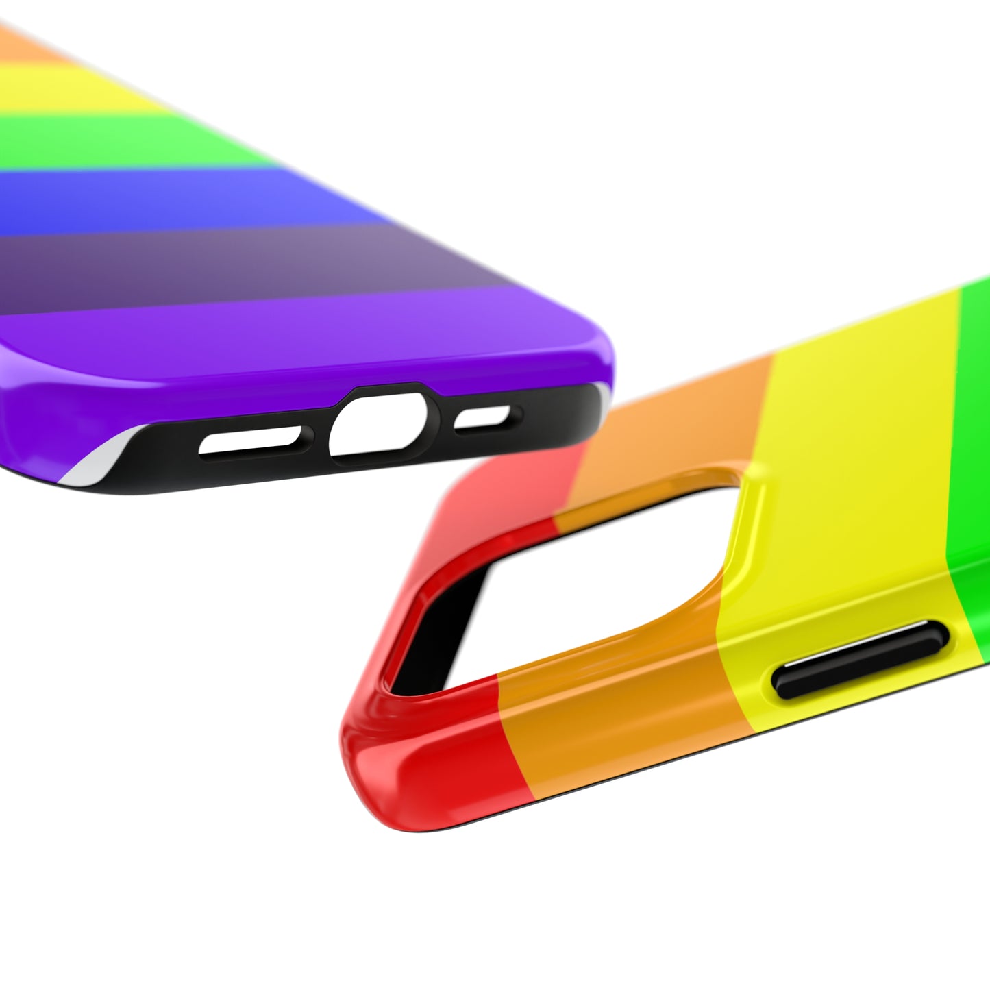 Rainbow Pride Flag Custom Printed iPhone case by TheGlassyLass.com