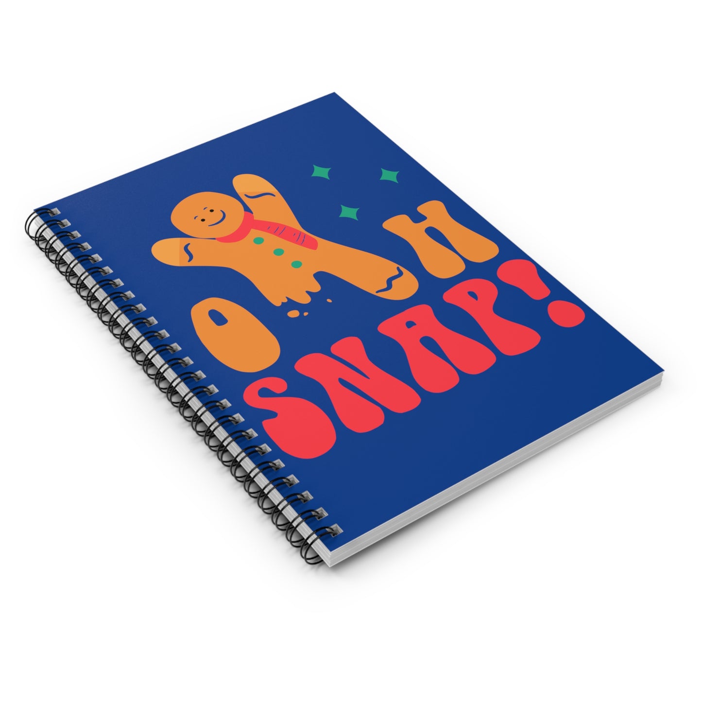 Oh SNAP Christmas Gingerbread Man: Spiral Notebook - Log Books - Journals - Diaries - and More Custom Printed by TheGlassyLass
