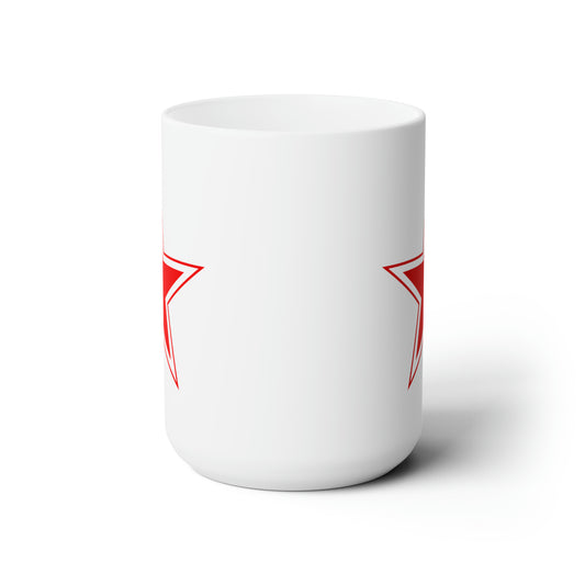 Russian Air Force Roundel Coffee Mug - Double Sided White Ceramic 15oz - by TheGlassyLass.com