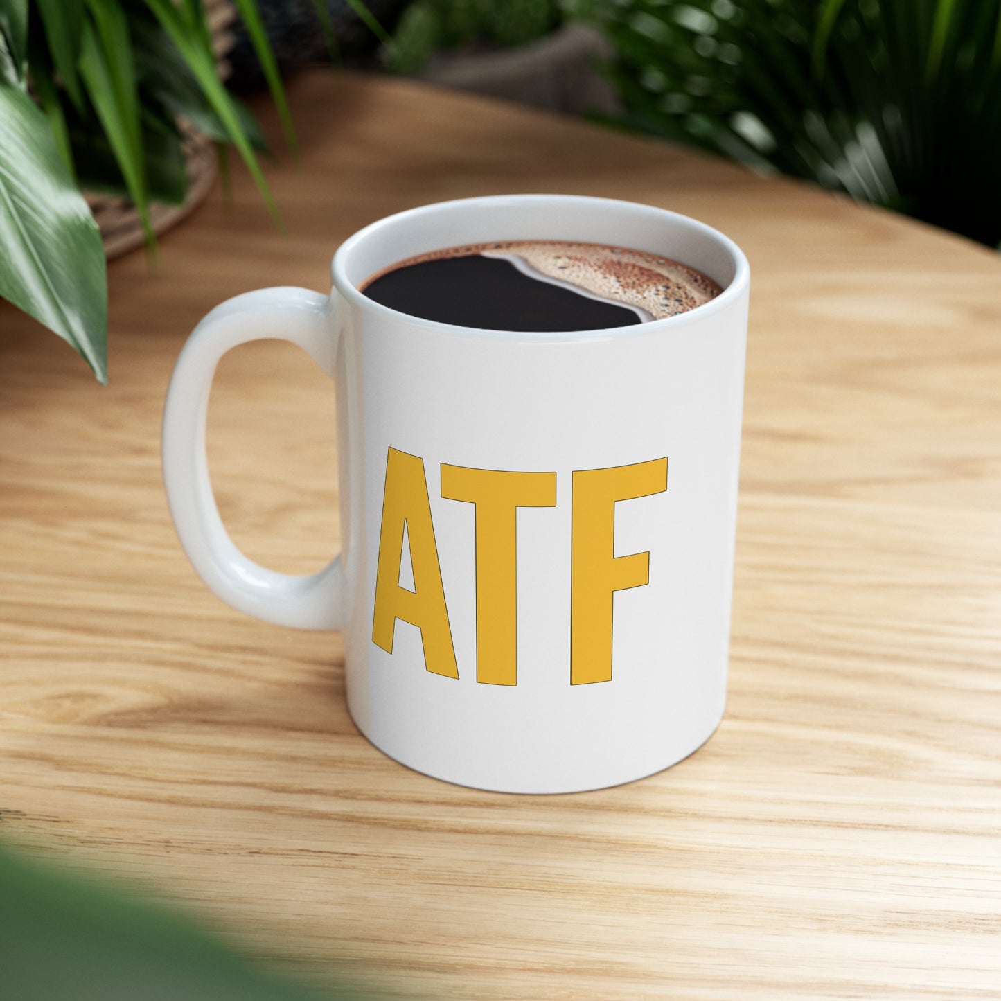 ATF Coffee Mug - Double Side White Ceramic 11oz by TheGlassyLass.com